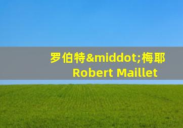 罗伯特·梅耶 Robert Maillet